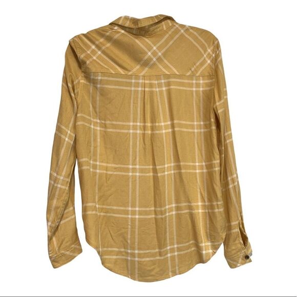 Pink Rose Yellow Plaid Button Down - Picture 2 of 8